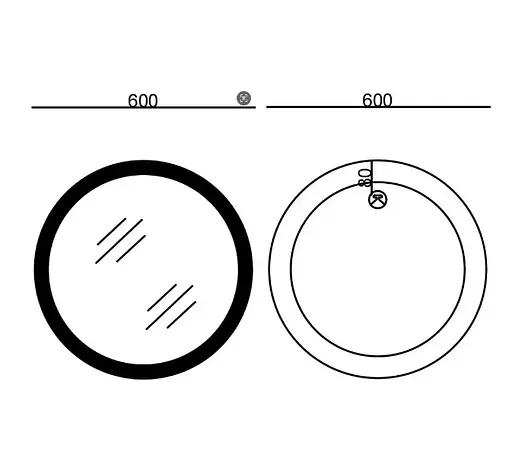 Зеркало Mixxus PLAIN MC03-60 с LED Touch, Anti-fog, димером, регулировкой яркости (MI6662) - фото 10