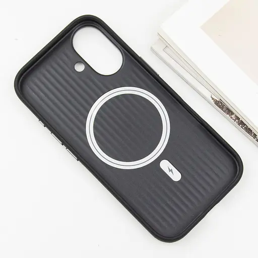 Шкіряний чохол Epik Carved with MagSafe для Apple iPhone 16, 6.1 Black - фото 4