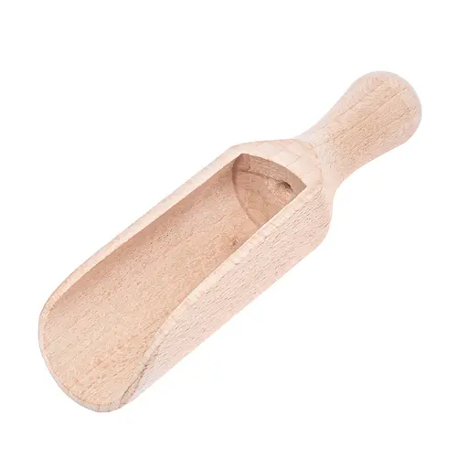 Ложка совок дерев'яний для цукру, спецій та сипучих продуктів 8 см, Woodly Бежевий 86101 - фото 1