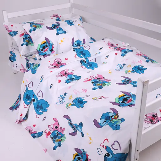 Комплект постільної білизни Ranforce Elite Mirson Cute Stitch White 143х210см (2200012553299) - фото 1