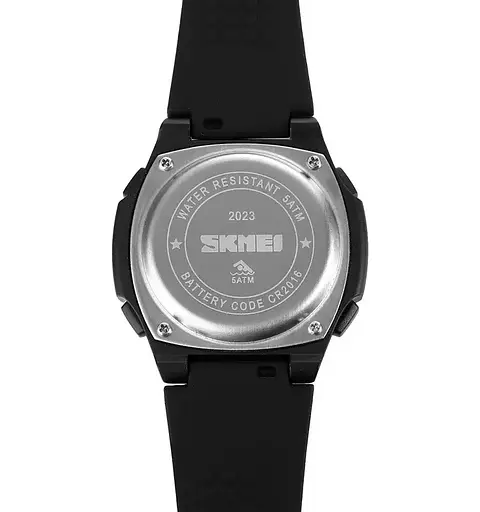 Спортивний наручний годинник Skmei 2023 (Чорний з чорним) - фото 8