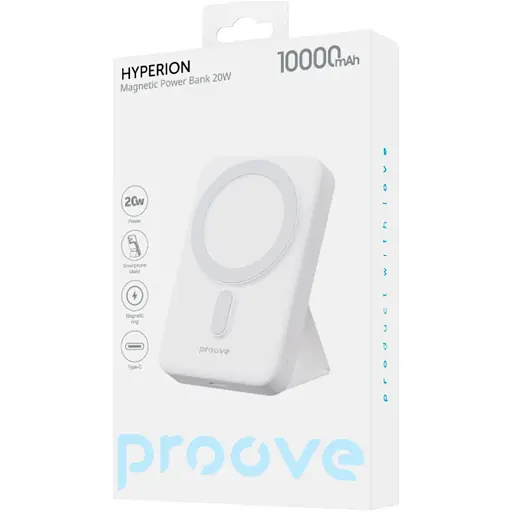 Зовнішній акумулятор Proove Hyperion 10000mAh 20W White (PBHN15020002) [136797] - фото 7