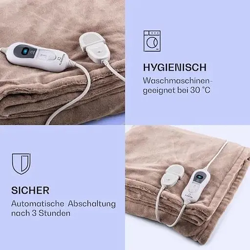 Электроодеяло Klarstein Dr.Watson XL 120 Вт (10024006) Бежевый - фото 4