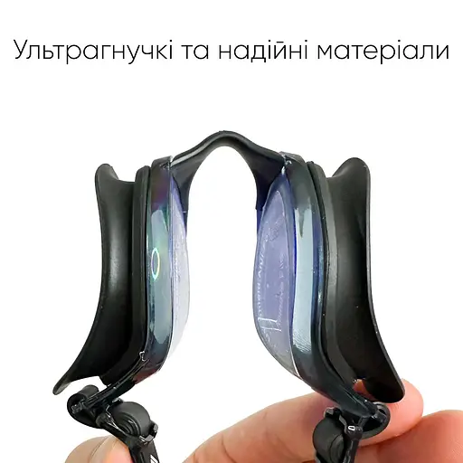 Окуляри для плавання Renvo Dande Уні Anti-fog Чорний OSFM (2SG200-0110) - фото 7