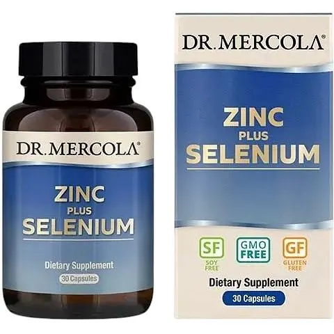 Витамины и минералы Dr. Mercola Zinc plus Selenium, 30 капсул
