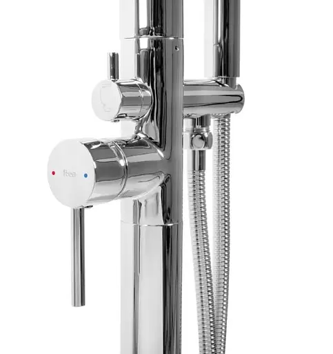 Смеситель для ванны Rea Flores хром напольный REA-B2712 Хром - фото 3