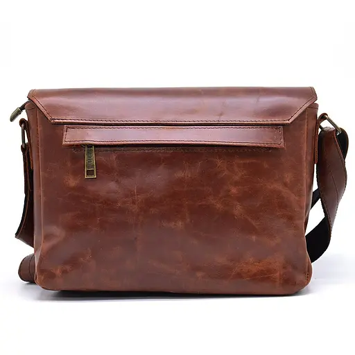 Чоловіча шкіряна сумка через плече TARWA 31х7х23 см sum0025803 - фото 5