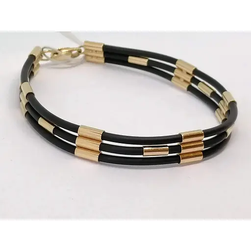 Золотий браслет Tango з каучуком. 910047 19 - фото 2