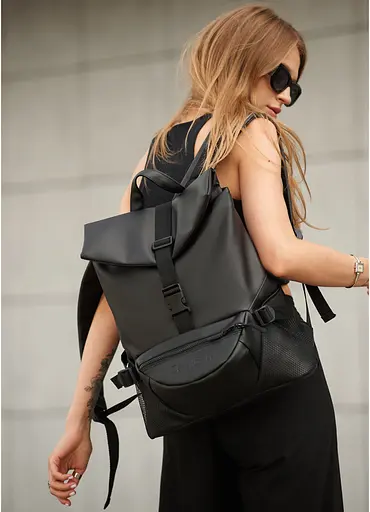 Жіночий рюкзак Sambag RENEDOUBLE чорний 37 х 31 х 14 см (27151001r) - фото 1