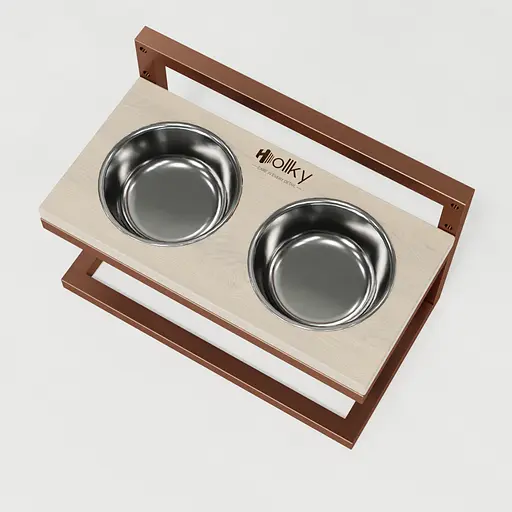 Hollky Flex S — миски на регульованій підставці для маленьких собак (2 × 0.450 л) - фото 9