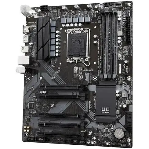 Материнская плата Gigabyte LGA1700, B760 DS3H DDR4, B760, 4xDDR4, Int.Video (CPU), 4xSATA3, 2xM.2, 1xPCI-E 16x 4.0, 4xPCI-E 16x 3.0, 5xUSB3.2/8xUSB2.0, HDMI/DP, ATX - фото 4