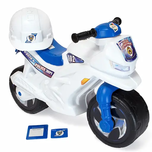 Мотоцикл 2-колесный с каской, белый, Орион, 501 ст.2