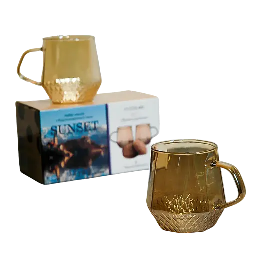 Набор чашек Vittora Sunset из боросиликатного стекла 2 шт. 400 мл (135077) - фото 2