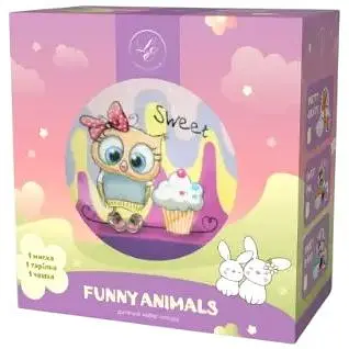 Набор посуды детский Limited Edition Sweet Owl 3 предмета фарфора (YF6027) - фото 2