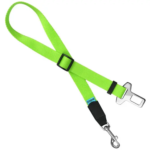 Ремінь автомобільний для кріплення собак Barksi салатовий - фото 1