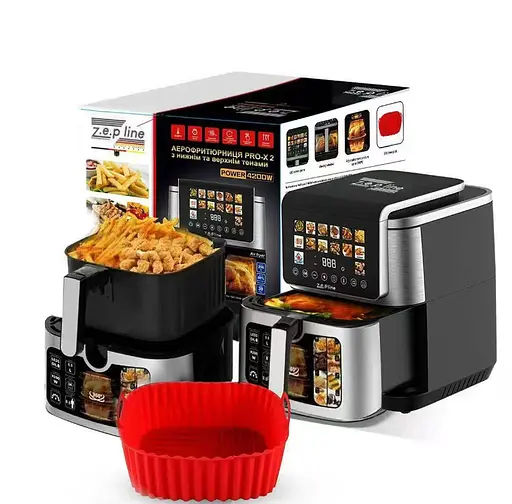 Аэрогриль Zepline ZP-00339 12 л 4000 Вт двойной ТЭН смотровое окошко - фото 8