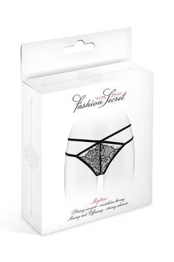 Трусики-стринги Fashion Secret MYLENE Black с двойной линией бедра S/M/L - фото 3