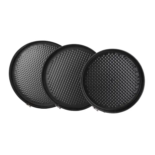 Набор разъёмных тефлоновых форм из трех предметов (24/26/28 см), A-plus Черный 81475 - фото 3