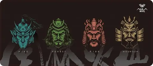 Коврик Aula MP-WFFM Mouse Pad черный 700 x 300 x 2 мм каучук ткань прошивка по краю - фото 1