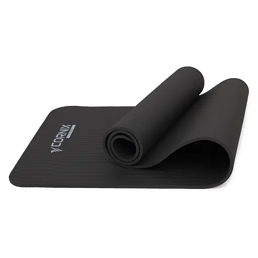 Коврик спортивный Cornix NBR 183 x 61 x 1 cм для йоги и фитнеса XR-0013 Black - фото 4