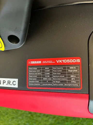 Інверторний бензиновий генератор Vackson VK10500iS 3.0/3.2 кВт - фото 2