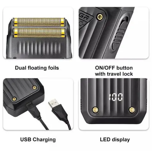 Електробритва Шейвер VGR V-363 з подвійним лезом (Чорний) - фото 4