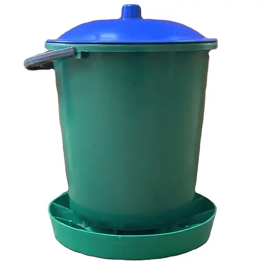Годівниця Бункер для домашніх птахів пластикове відро з ручкою 10 л - фото 1