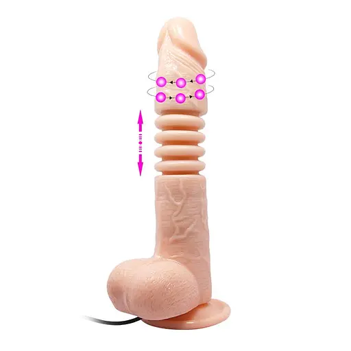 Реалистичный вибратор Baile Thunder Up Suction Base 22 см телесный - фото 3