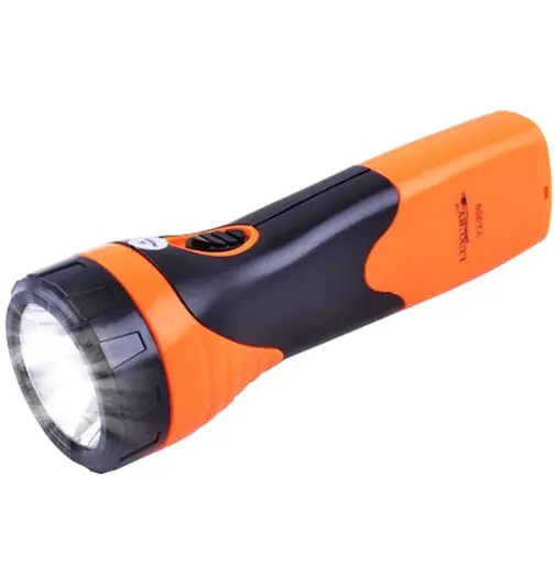 Компактный ручной фонарь Luxury 209 1 LED встроенный аккумулятор зарядка от сети 220V - фото 2