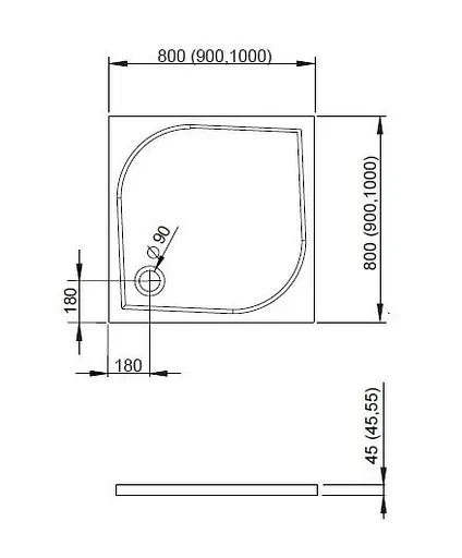 Душовий піддон Radaway Delos C 80x80 SDC0808-01 - фото 5