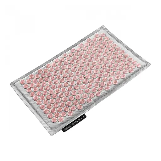 Коврик акупунктурный 4FIZJO Eco Mat Аппликатор Кузнецова с подушкой 68 x 42 см Grey/Pink 4FJ0228 (P-5907739312174) - фото 3