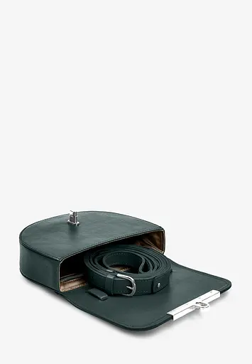 Жіноча шкіряна сумка поясна-кроссбоді Bridget зелений - фото 9