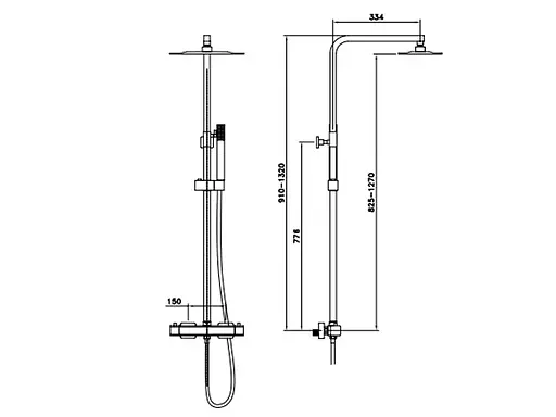 Душова система Asignatura 45537800, Хром - фото 2