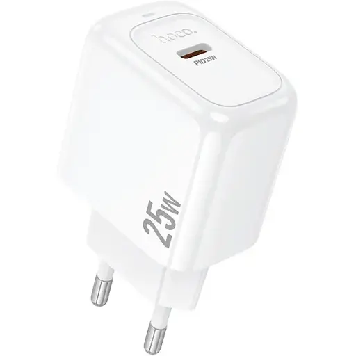 Мережевий зарядний пристрій Hoco CS53A Surplus single port PD25W charger(EU) Білий - фото 1