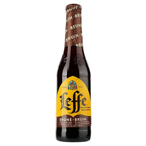 Уцінка. Пиво Leffe Brune темне фільтроване 6.5% 0.33 л (31566)