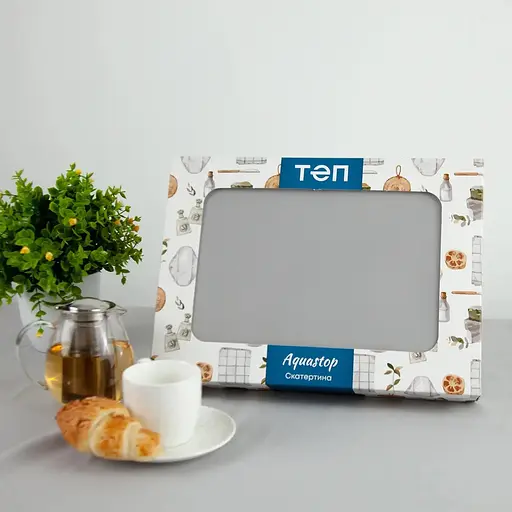 Скатерть ТЕП Aquastop водоотталкивающая Light Gray 150x150 см (С-04222_30302) - фото 6