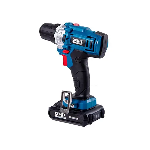 Шурупокрут-дриль акумуляторний Zenit ЗША-18/2 Li Профі 18В 2х2А/год 27Нм 0-400·1500 об/хв 1 кг кейс - фото 3