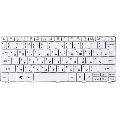 Клавиатура для ноутбука ACER Aspire One 521, eMachines 350 белый, без фрейма