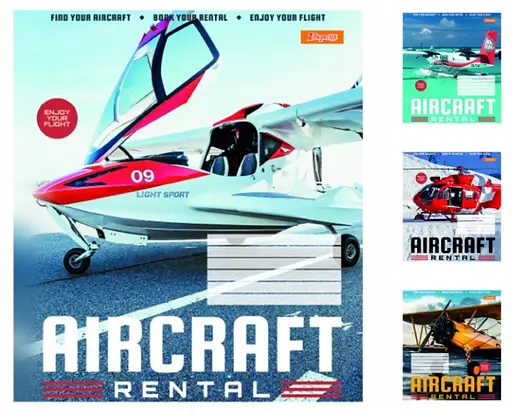 Зошити учнівські 48 аркушів лінія 1B Авіа, 10 шт. в упаковці