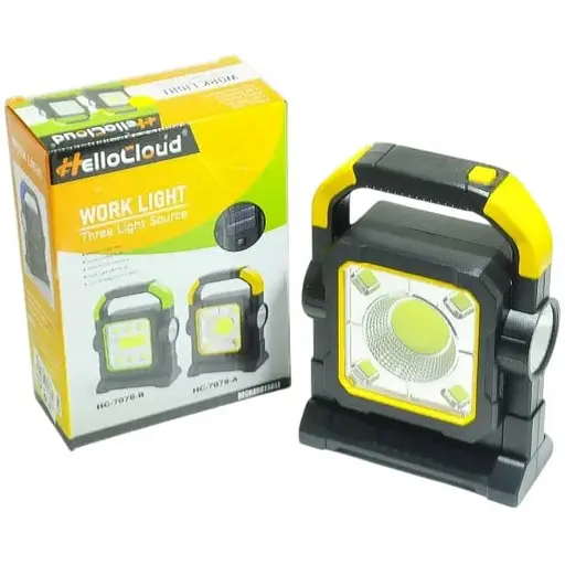 Фонарь прожектор Hello Cloud HC-7078-A Повербанк Солнечная панель переносной для охраны - фото 1
