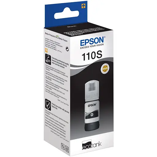 Чернила Epson 110S, Black Pigment, для M1100/M1120/M1140/M1170/M2140/M2170/M3140/M3170, 40 мл (C13T01L14A) - фото 1