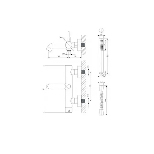 Смеситель для ванны Omnires Y chrome Y1231CR Хром - фото 2