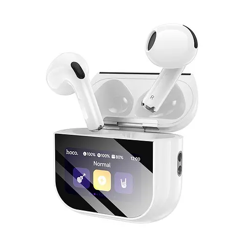 Бездротові навушники Hoco EW82 Sparkle true wireless touch screen BT headset, BT5.4, 30mAh, 300mAh, 4h, white - фото 3