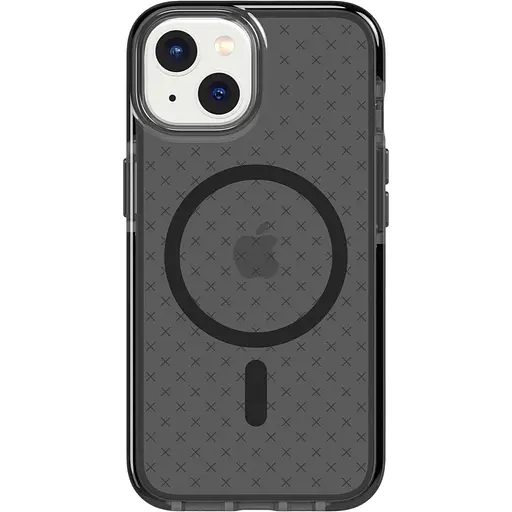 Оригинальный противоударный чехол Tech21 Evo Check MagSafe для iPhone 14/13 Black T21-9817