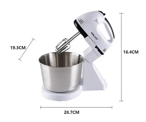 Міксер електричний стаціонарний із металевою чашею Sokany SK-6620 - фото 2