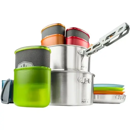 Набір посуду GSI Outdoors Glacier Stainless Camper (1099-68181) - фото 1