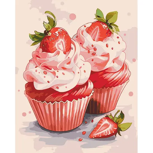 Набір для розпису ArtCraft Полуничний капкейк 40 x 50 см (12022-AC)