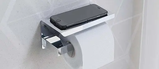 Держатель туалетной бумаги с полкой Sonia S-Cube 173938 Хром - фото 3