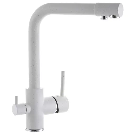 Змішувач для кухні на дві води Zerix LR4055W-3 ZX2643 Білий - фото 1