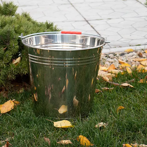 Відро з нержавіючої сталі (нержавійка) господарське без кришки 8 л 88178 - фото 8